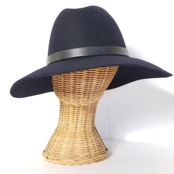 JCrew Wide Brimmed Felt Hat With Leather Band - Picture 7 of 8